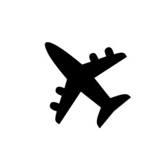 Obraz premium airplane icon vector on white background