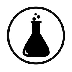 illustration of a flask.chemical icon vector with simple design