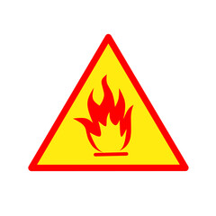 flammable sign vector with modern design