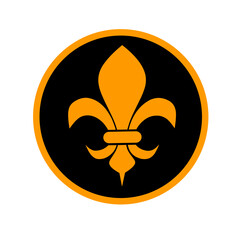 fleur delis icon vector with luxury design