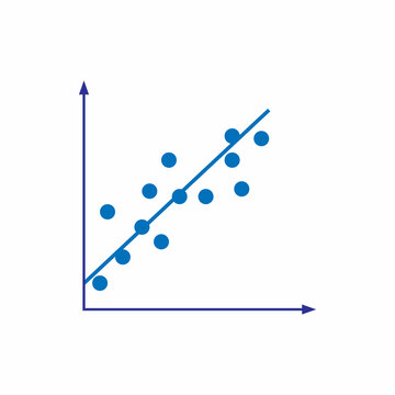 scatter plot diagram chart vector illustration