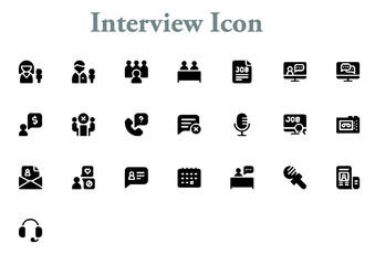 illustration of  interview icon best graphics design in vector art