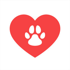 Dog paw like vector icon