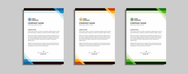 modern corporate letterhead template design