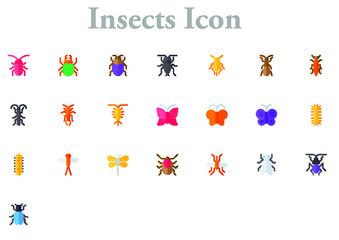 illustration of  insects icon best graphics design in vector art