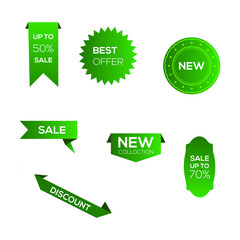 Sale ribbons flat icon stock illustration