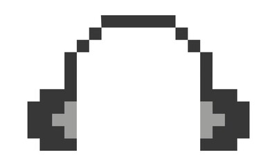 Pixel headphone icon