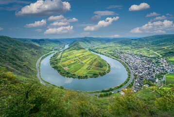 Famous Moselle Sinuosity in Trittenheim, Germany