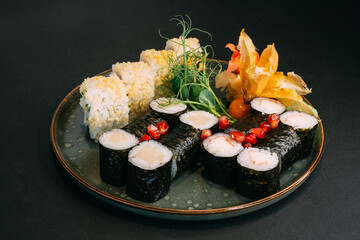 sushi and chopsticks