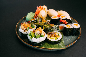 sushi on a plate