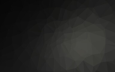 Obraz premium Dark Black vector blurry triangle template.