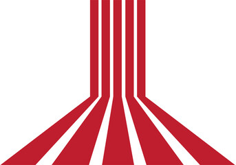 Red Perspective Lines in the White background wallpaper