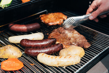 grilled meat on the grill
