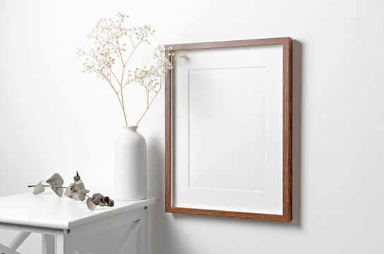 Portrait Frame Mockup With Copy Space For Artwork, Photo, Painting Or Print Presentation