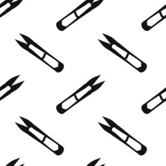 Vector flat hand drawn seamless pattern