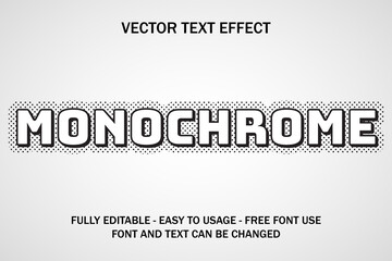 monochrome 3d editable text effect font style black white vector illustration template background wallpaper