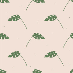 Vector flat hand drawn seamless pattern