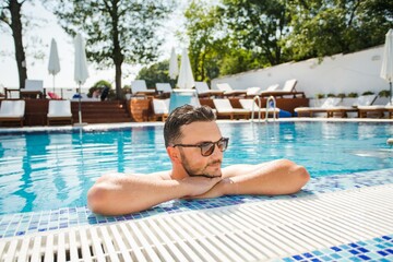 man in the pool