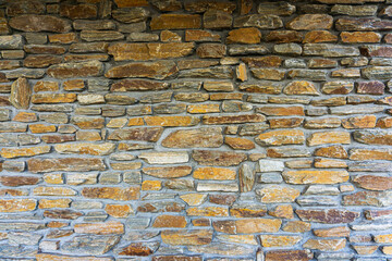 カラフルな石のブロックの壁面テクスチャ