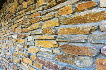 カラフルな石のブロックの壁面テクスチャ