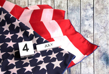 Fototapeta na wymiar United States flag. Independence day. USA celebrate 4th July.
