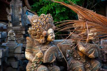 Indonesia, Bali, traditional crafts, statues, wood carvings, stone carvings