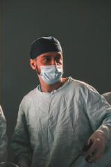 Medicine.Surgeon doctor makes laparoscopy operation.Modern medicine,close-up,operating room.Doctor,hands:Minsk,Belarus-May 2022