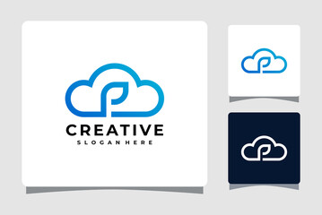 Cloud Leaf Logo Template Design Inspiration