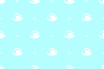 Seamless pattern on the theme of coffee.