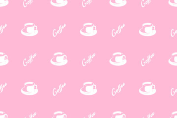 Seamless pattern on the theme of coffee.