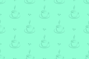 Seamless pattern on the theme of coffee.