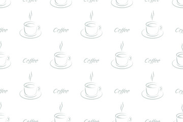 Seamless pattern on the theme of coffee.