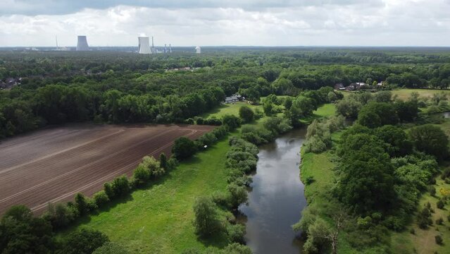 Lingen Emsland Ems Kanal Luftaufnahme 