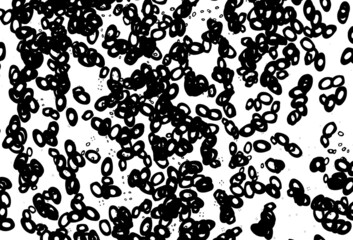 Black and white vector template with circles.