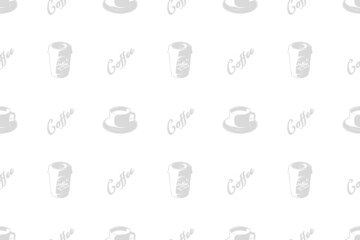 Seamless pattern on the theme of coffee.