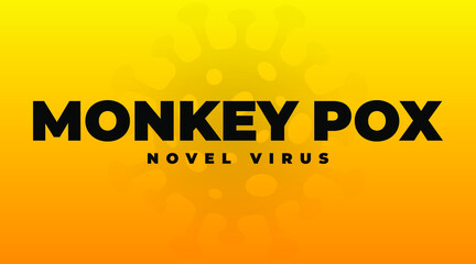 Monkeypox virus banner for awareness and alert against disease spread, symptoms or precautions. Monkey Pox virus outbreak pandemic design 