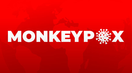 Monkeypox virus banner for awareness and alert against disease spread, symptoms or precautions. Monkey Pox virus outbreak pandemic design 