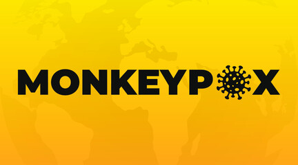 Monkeypox virus banner for awareness and alert against disease spread, symptoms or precautions. Monkey Pox virus outbreak pandemic design 