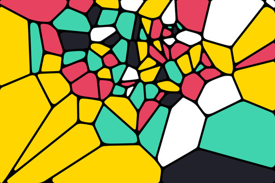 Voronoi Diagram Pattern Lines Mesh Background Design