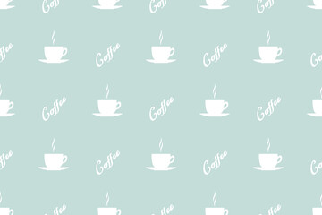 Seamless pattern on the theme of coffee.