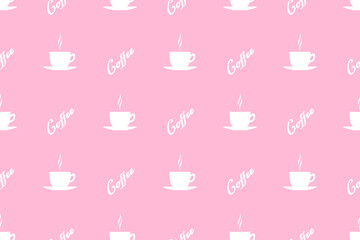 Seamless pattern on the theme of coffee.
