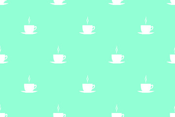 Fototapeta na wymiar Seamless pattern on the theme of coffee.