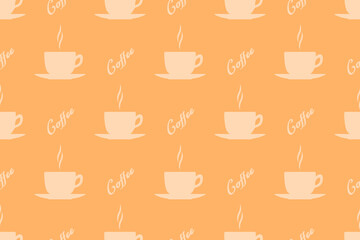 Seamless pattern on the theme of coffee.