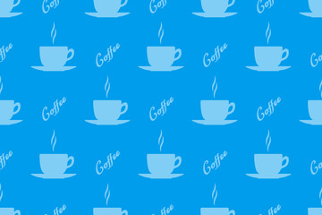 Seamless pattern on the theme of coffee.