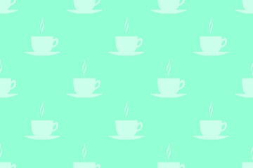 Seamless pattern on the theme of coffee.