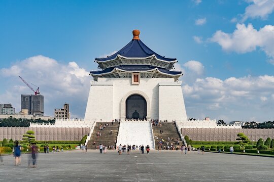 The Chiang Kai-shek Memorial Hall, Taiwan with during a sunny day
