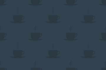 Seamless pattern on the theme of coffee.