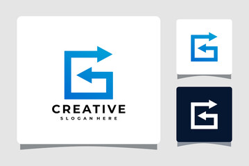 Letter G Arrow Logo Template Design Inspiration