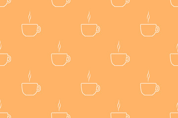 Seamless pattern on the theme of coffee.