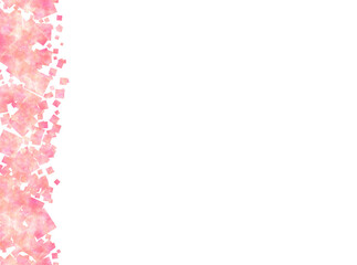 水彩風スクエア縦シームレス背景、フレーム